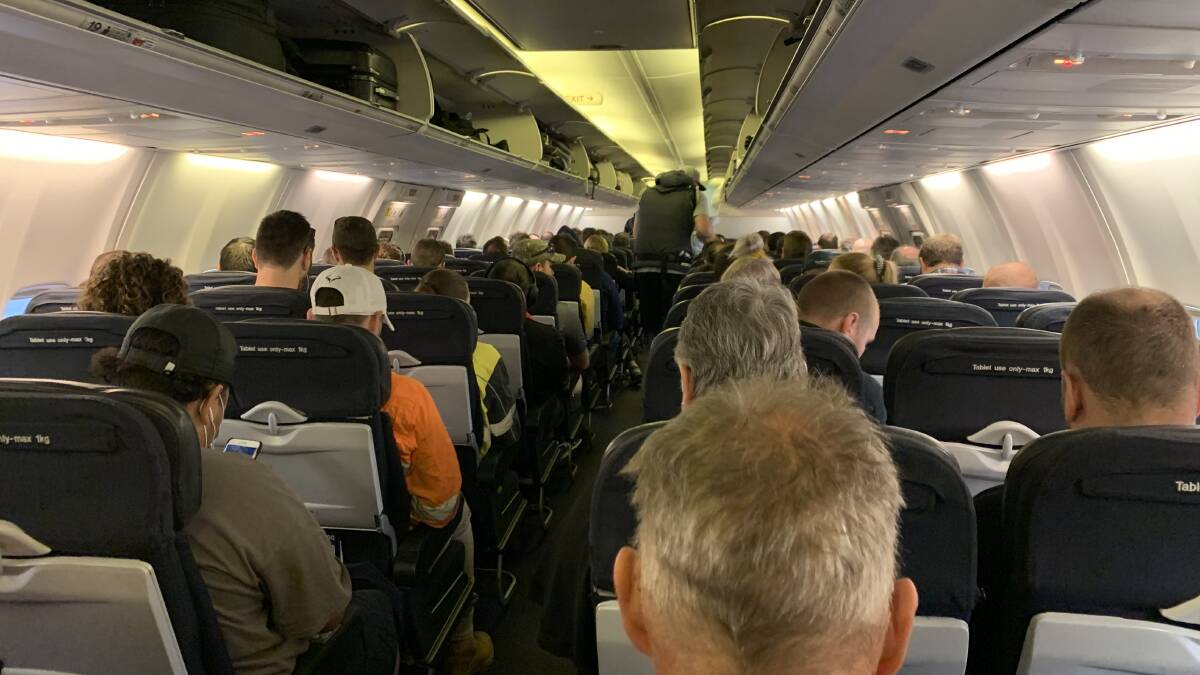 The Mount Isa to Brisbane flight was at full capacity on Monday.