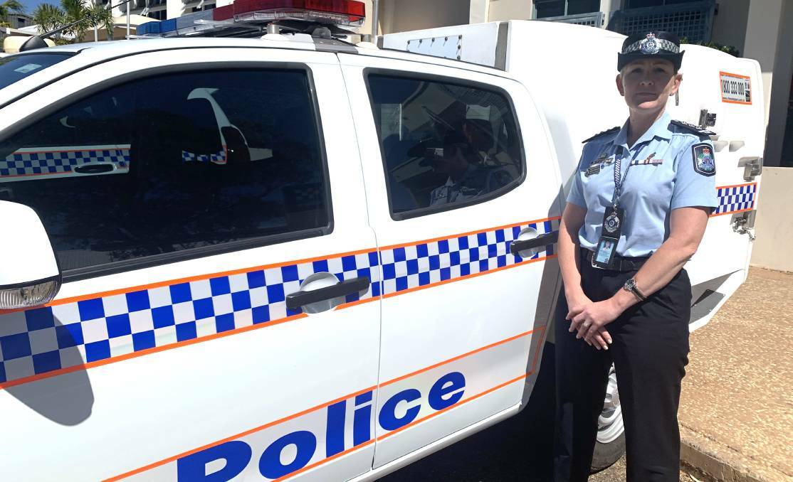 Mount Isa Police Officer in Charge Senior Sergeant Renee Hanrahan talks about ways to reduce property crime over Christmas. Photo: Samantha Campbell.