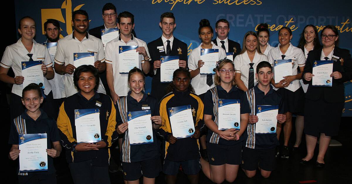 2019 Spinifex State College award recipients. Photo supplied.