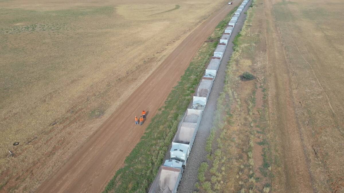 Freight is being hauled from Townsville to Richmond as the rail line continues to be fixed. Photo supplied.