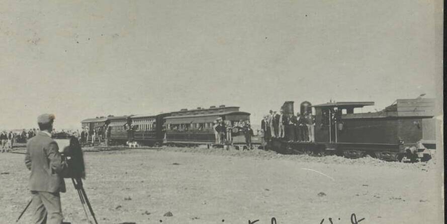 First train to leave Winton in 1898.