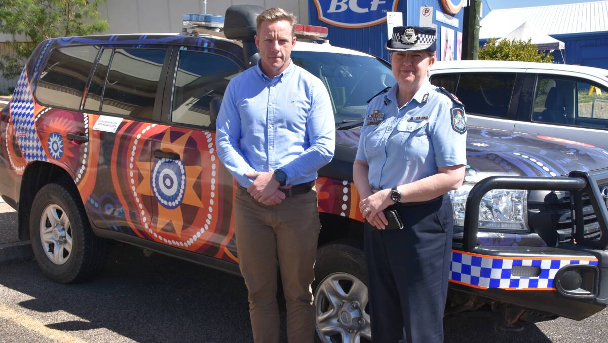 Youth Justice Senior Executive Director Michael Drane and Assistant Commissioner Youth Justice Taskforce Cheryl Scanlon visit Mount Isa to collaborate services to tackle youth crime. Photo: Samantha Campbell.