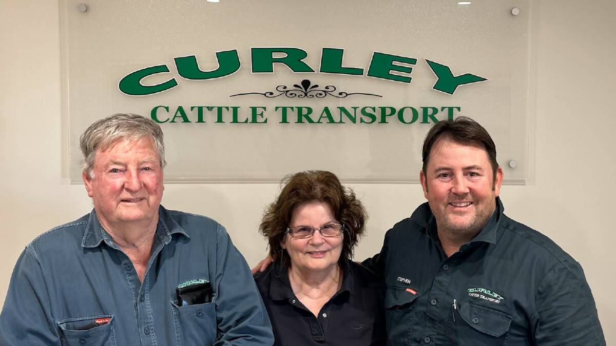 Mick, Dawn and Stephen Curley are the proprietors of Curley Cattle Transport. Photo supplied.