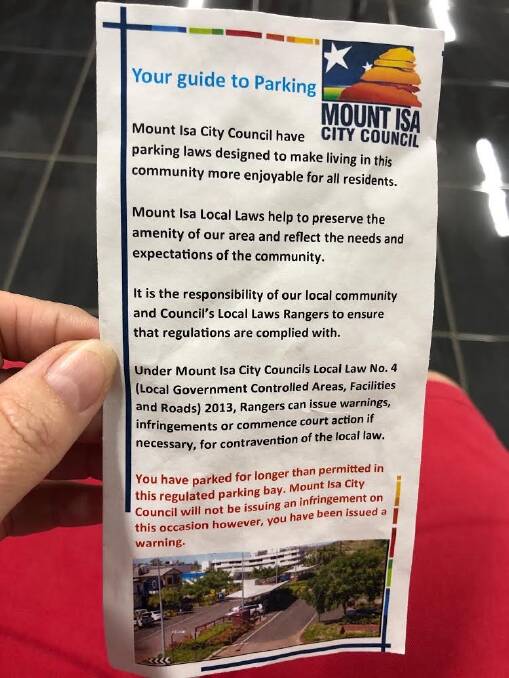 Locals have noticed parking infringement notices issued around Mount Isa. 