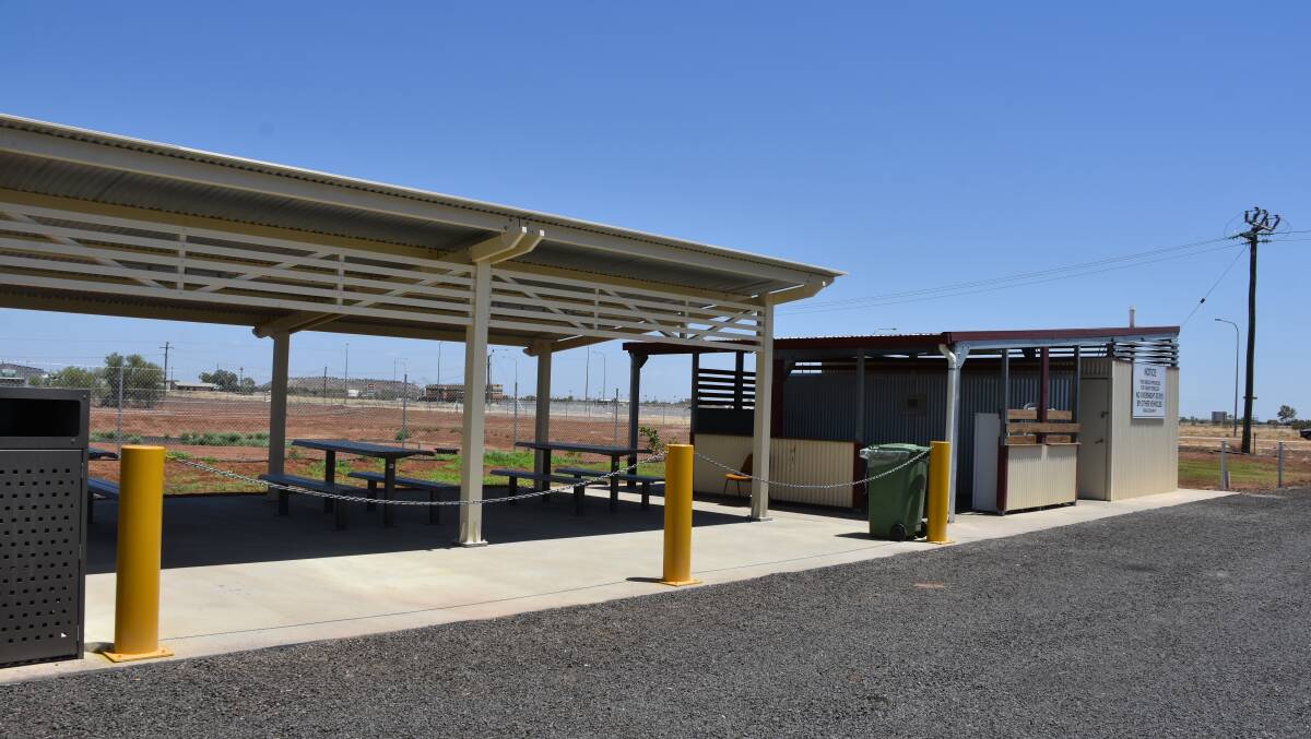 REST UP: Barbecue area and amenities block at the newly upgraded Heavy Vehicle Set Down Area in Cloncurry. Photo: Samantha Walton.
