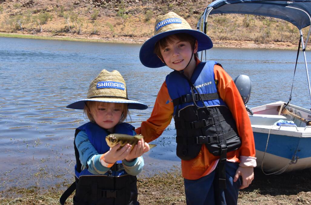 WOW: Jessie and Archie Wright were excited to bring in their catch. Photo: Samantha Walton.