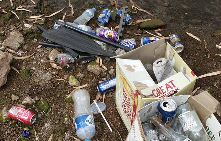 TRASH: Images of rubbish left at East Leichhardt Dam circulated Facebook and sparked outrage among community members.