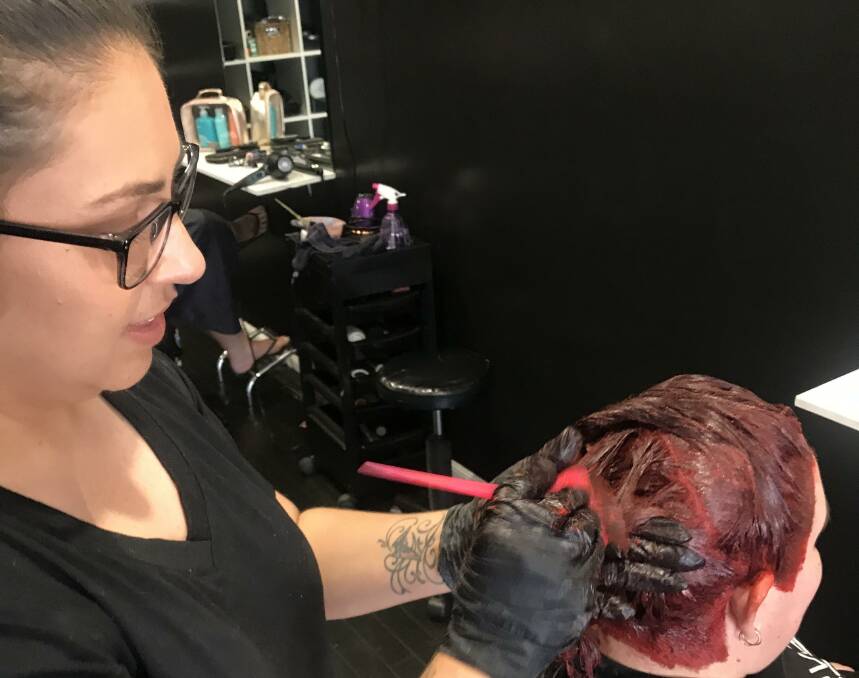 COLOUR: Marnie's Hair is staying open until midnight tonight to provide last minute colours to clients before the Federal Government restrictions commence. Photo supplied.