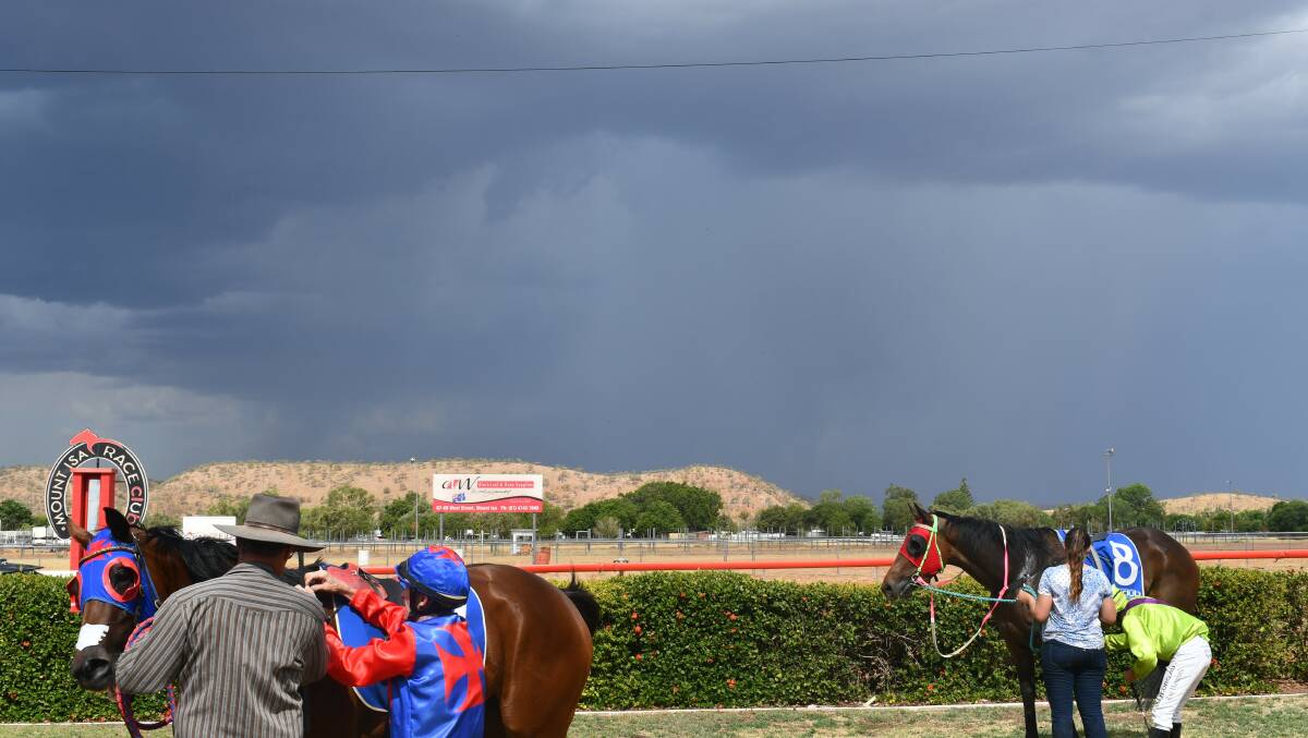 STAY AWAY: The rain circled Mount Isa's Buchanan Park on Saturday but stayed mostly clear of town. Photo: Derek Barry