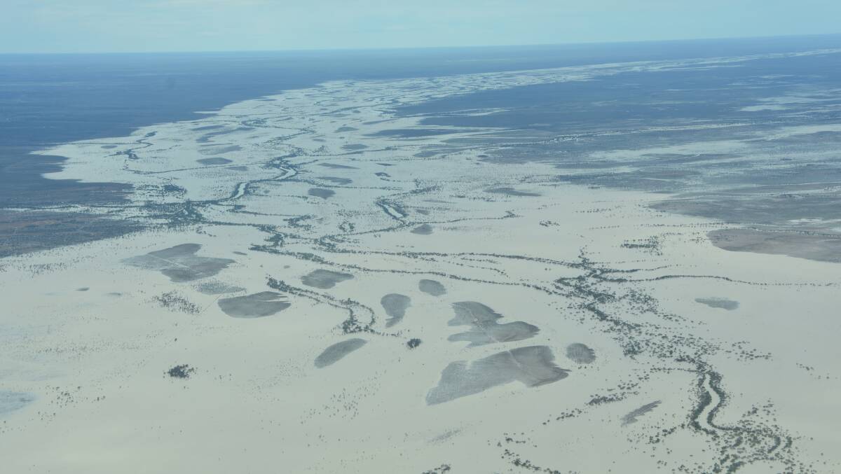 View north of Julia Creek of the North West flood disaster in February 2019.