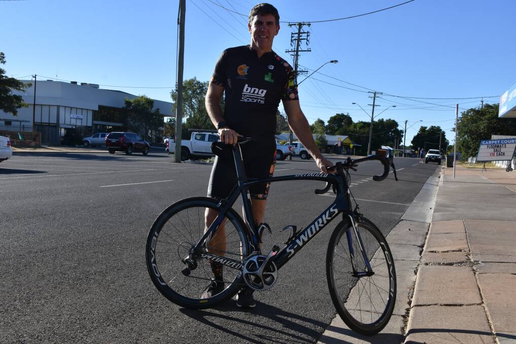 LONG RIDE: David Radford rides 358km for the Children's Cancer Institute of Australia. Photo: Samantha Walton.