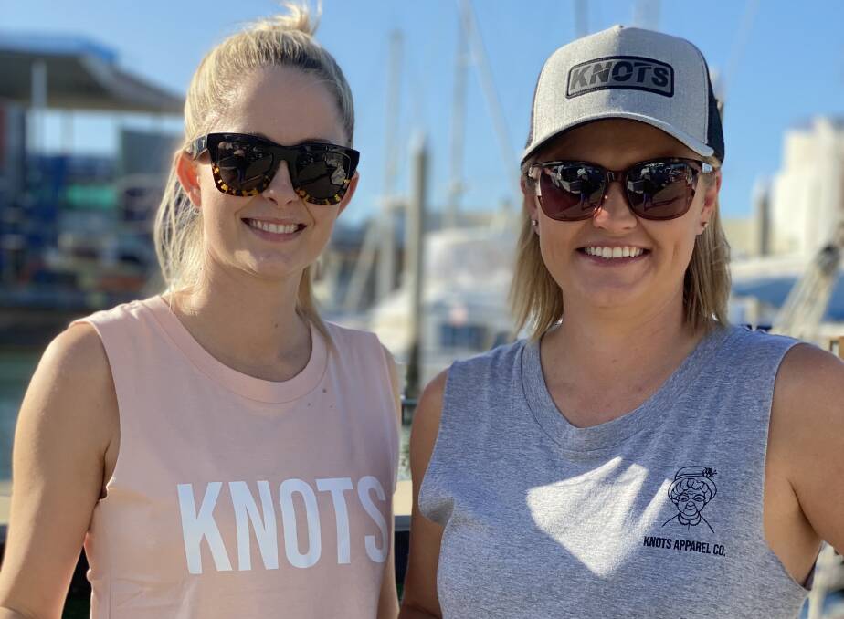 Townsville's Alix Harrington and former Mount Isa woman Nikki Beetham launched their own fishing and camping clothing line called Knots Apparel Co. Photo supplied.