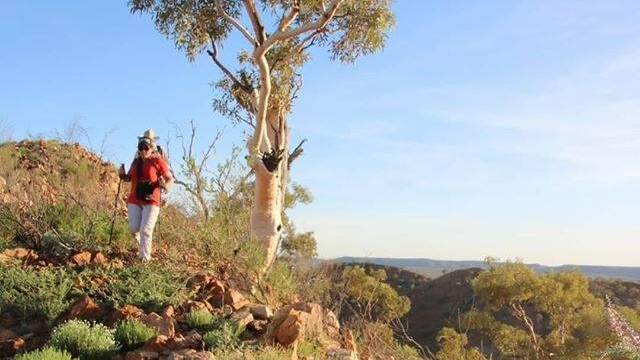 Rowena Murphy and Liz Debney are trekking from Cloncurry to Mount Isa in memory of husband and friend Mal Debney.