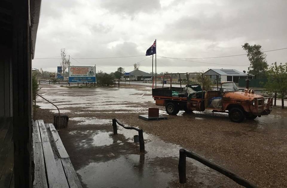 MOIST: The view from the Walkabout Creek Hotel in McKinlay. Photo: McKinlay Shire Council.