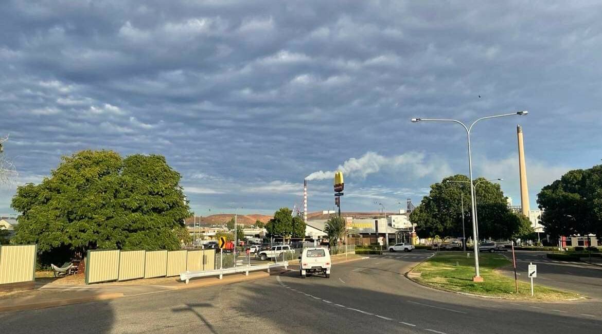 WET: Cloud started to build over Mount Isa on Monday, as a change in the upper atmosphere is expected to bring rain later this week. Photo: Derek Barry.
