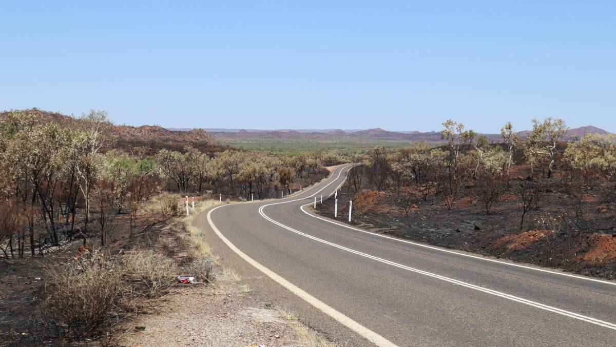 The Department of Transport and Main Roads has confirmed it will perform wet season burns along the Barkly Highway following a fire east of Mount Isa. Photo: Samantha Campbell.