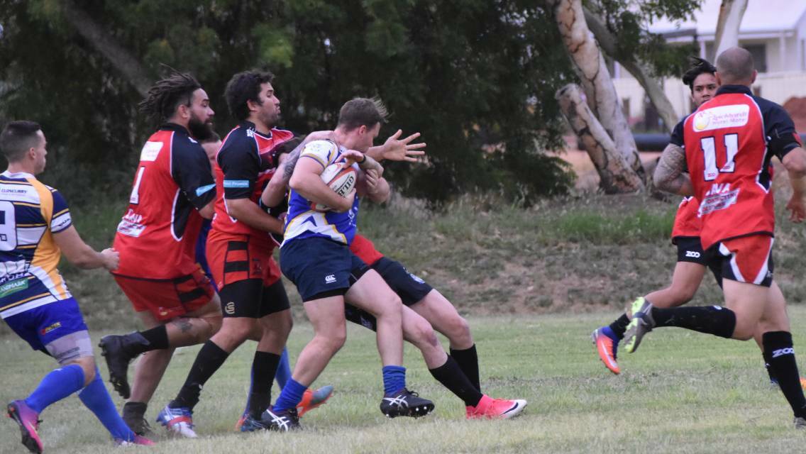 TOUGH: Cloncurry play Euros in last year's rugby Summer 7's competition.