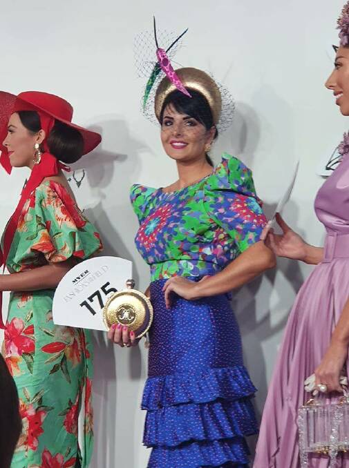 RUNWAY: Cairns local Renae Porta makes Melbourne Cup top 10 in Millinery By Mel design. Photo supplied.