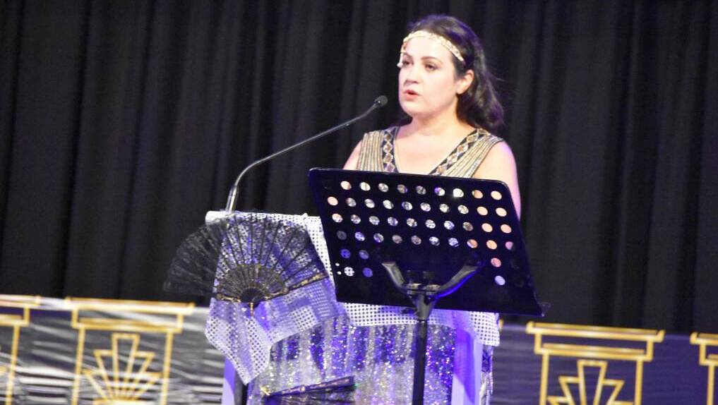 Zonta Club of Mount Isa president Leonie Ferriday at the 2020 International Women's Day 1920s themed dinner.
