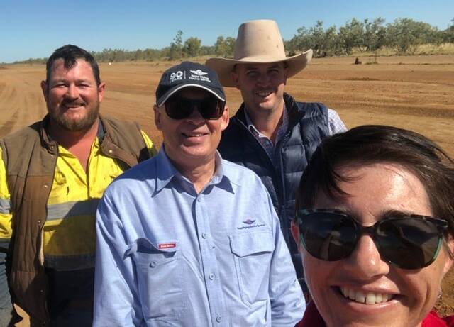 Tim Commins from Commins Contracting, Anothony Hooper from RFDS, Greg Campbell from Cloncurry Shire Council and Katrina Seng from RFDS. Photo supplied.