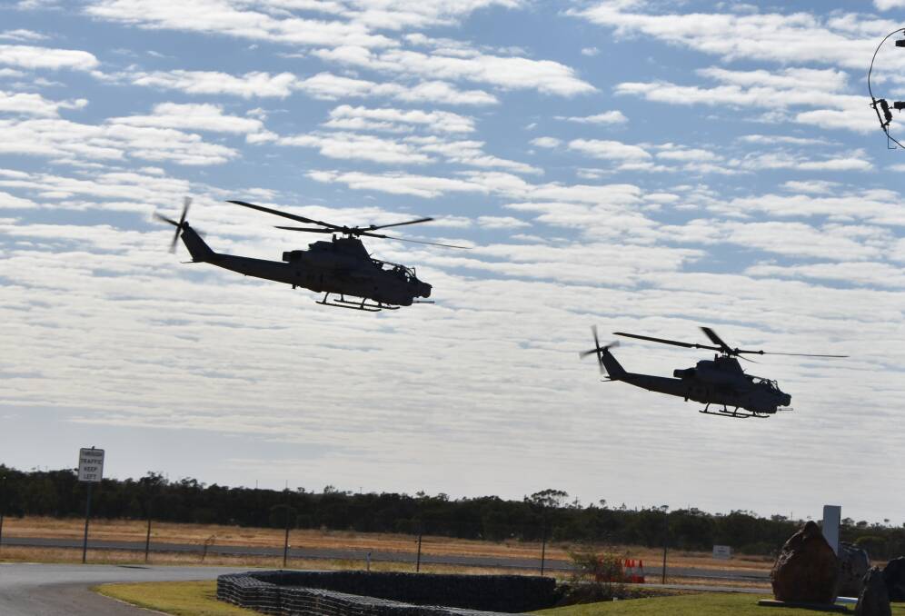 ROUTE: Helicopters fuel up at Cloncurry Airport on Tuesday July 2. Photo: Samantha Walton.