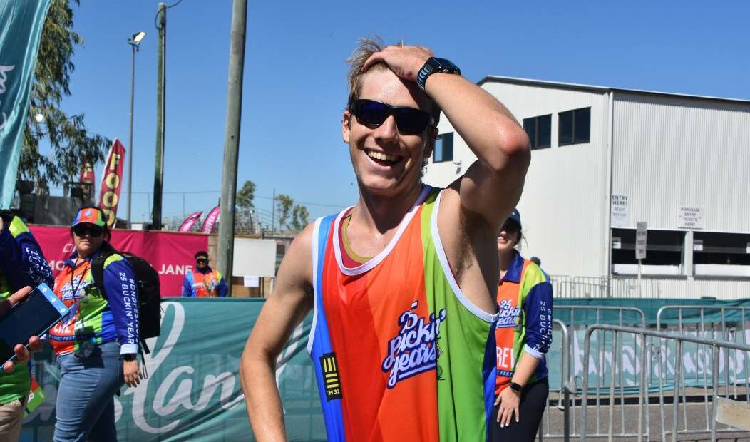 SUCCESS: Townsville 23-year-old Jye Spriggs took out the senior triathlon at the 2019 Julia Creek Dirt N Dust Festival. Photo: Samantha Walton
