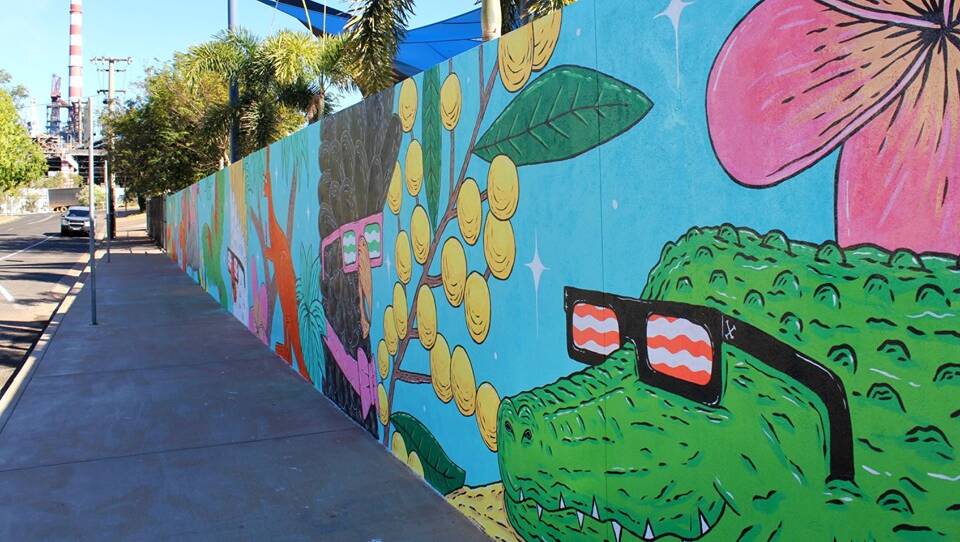 WOW: Mount Isa Fun Park mural was completed recently. Photo: ABC North West Queensland.