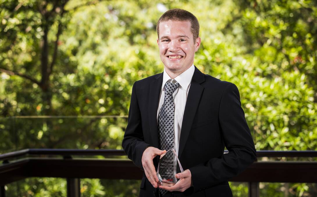 LOCAL ACHIEVER:  Aidan Train received the award for the Highest Achievement by an Aboriginal or Torres Strait Islander Student.