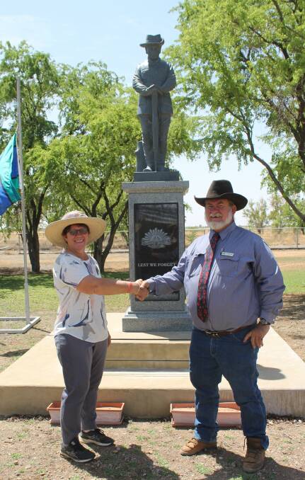 Tess Arnold and Burke Shire mayor Ernie Camp. Photo supplied.