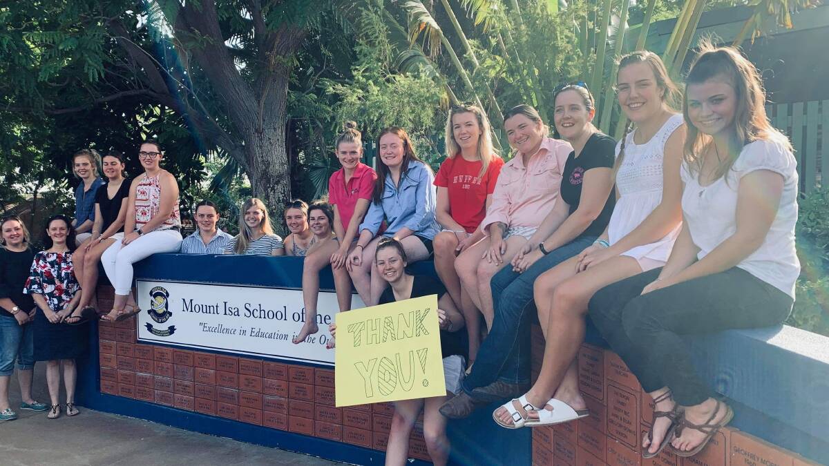 Mount Isa School of the Air Governess Group say thank you to all who donated and purchased items in the auction. Photo supplied.