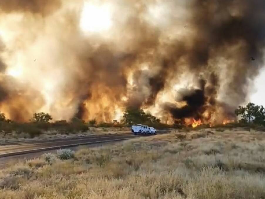 Fires east of Mount Isa were started by vehicles along the Barkly Highway corridor. Photo: Eddie Campbell