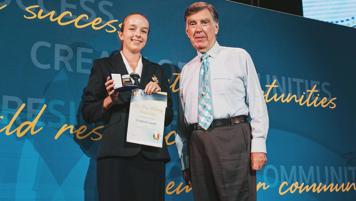 Year 12 graduate Charlotte Leech who won the Hon. Tony McGrady Senior Dux award.