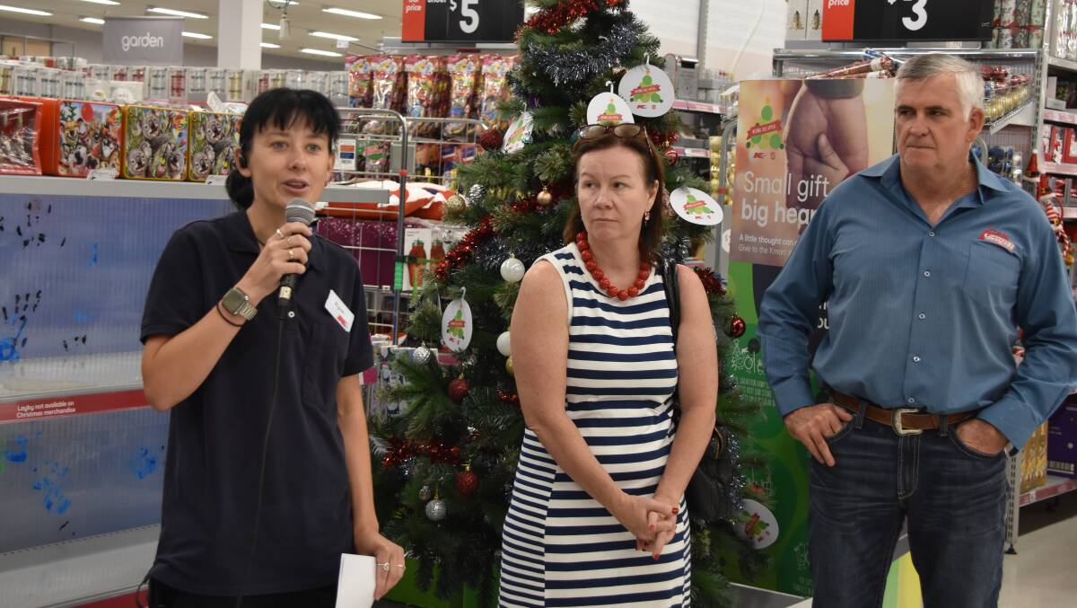 Mount Isa Kmart store manager Alysse Winter launches the Kmart Wishing Tree Appeal.