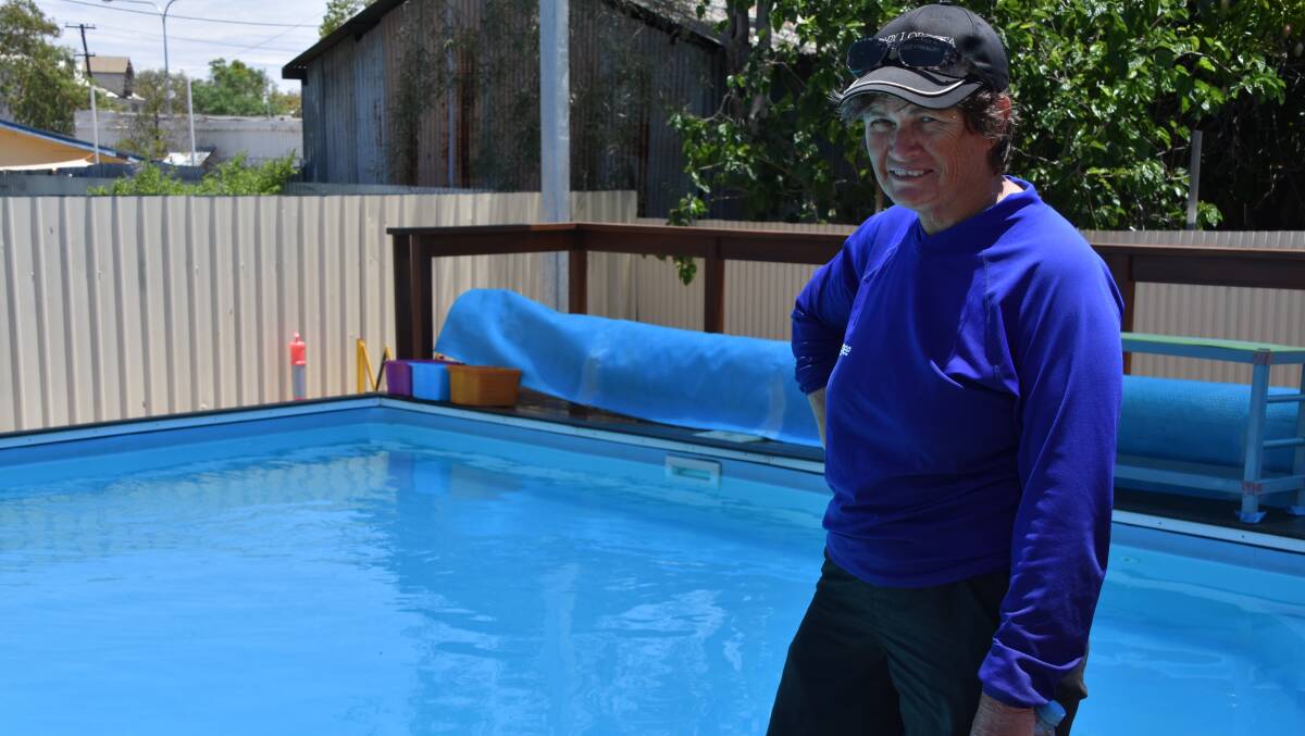 BRAND NEW: Julie Spreadborough has built a private pool for Mount Isa families teaching their children to swim. Photo: Samantha Campbell.