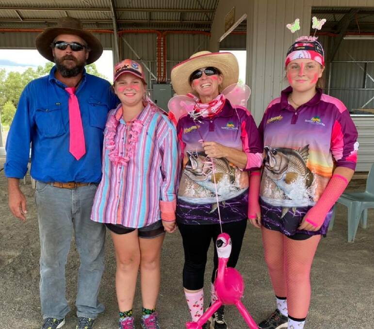 Mount Isa Campdraft Association dress up for the Pink Stumps charity game. Photo supplied.