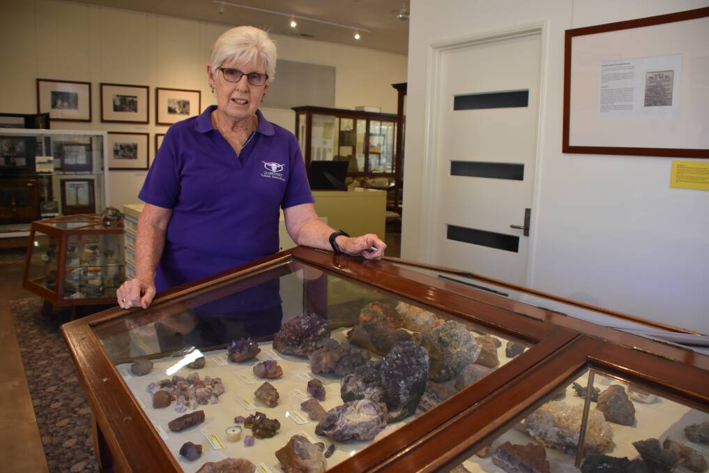UNEARTHED: Rockhana Festival coordinator Gail Wipaki with some gems found in the North West region. Photo: Samantha Walton.