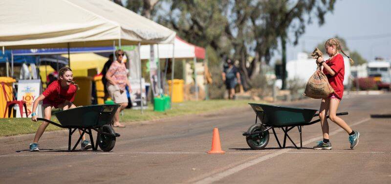 Children take part in all activities over the Outback Festival weekend.