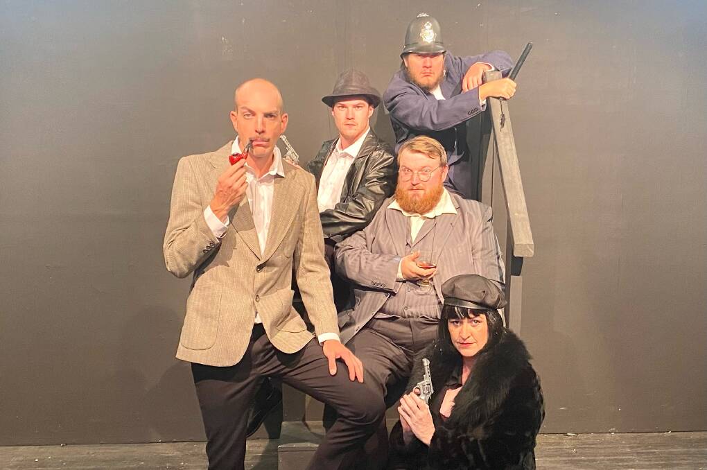 Haydn Low Mow, Patrick Harman, David Howe, Robert Glanville and Jenelle Robartson will cast in The 39 Steps at Mount Isa Theatrical Society. Photo supplied.