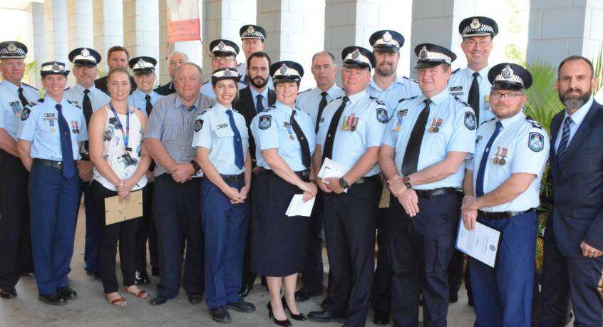 Award recipients at the last QPS Mount Isa Police District Awards ceremony held in 2017. Photo: file.