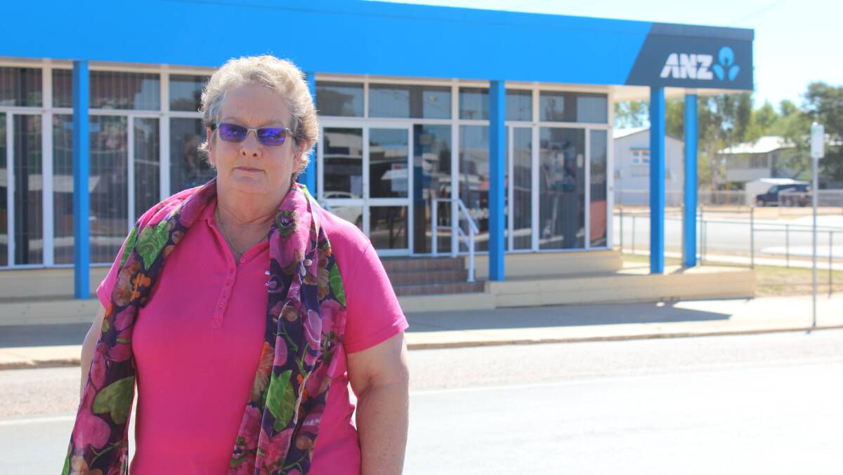 ANZ: Flinders Shire Council Mayor, Jane McNamara, is not impressed that Hughenden will lose one of its established banks in October. Photo: Samantha Walton.
