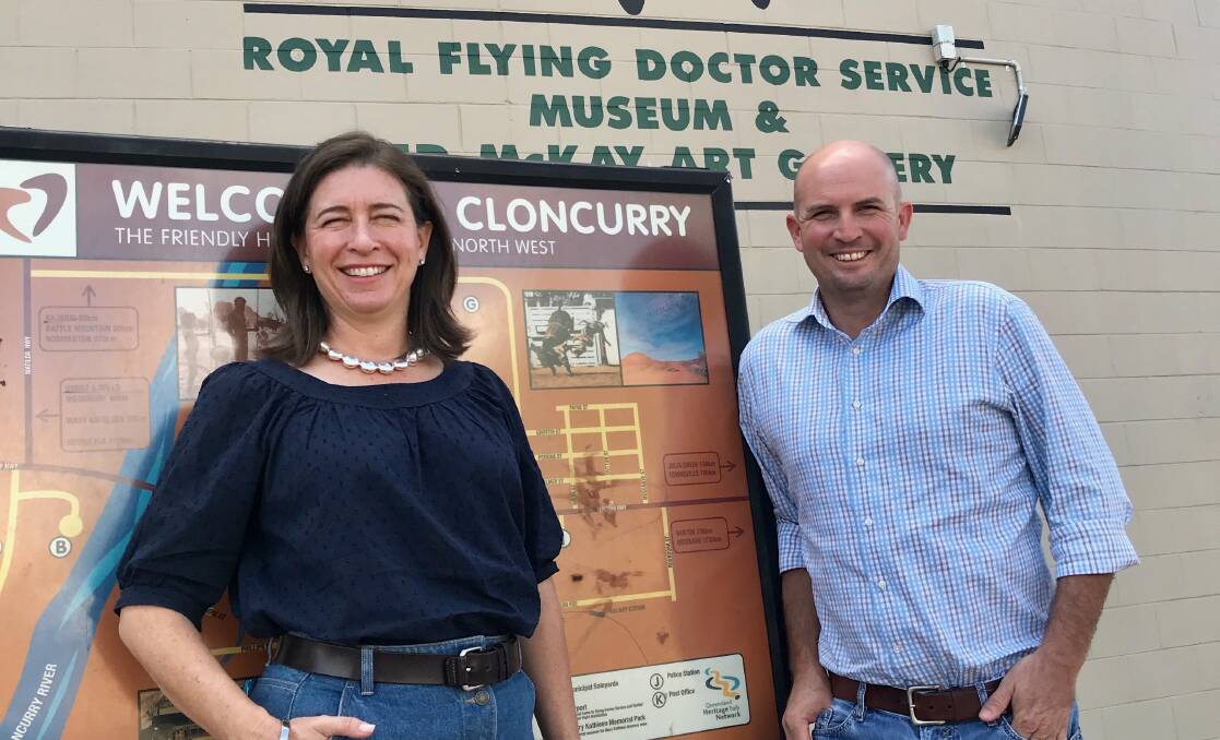 Queensland Senator Susan McDonald with Cloncurry Shire Council Mayor Greg Campbell. Photo supplied.