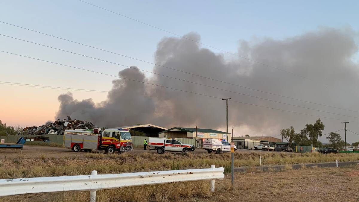 Fire at Mount Isa Metal Recyclers on Duchess Road