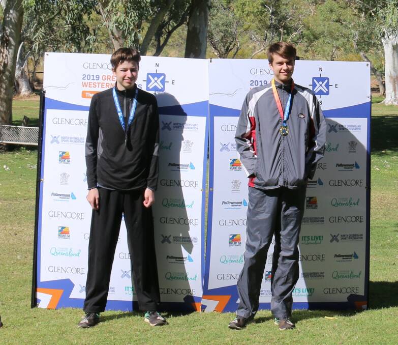 Jayden and Connor Boshoff place first and second in the 5km course. Photo supplied.