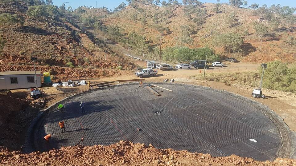 SOLID START: The set-up on site before the concrete was poured. Photo: Mount Isa City Council.