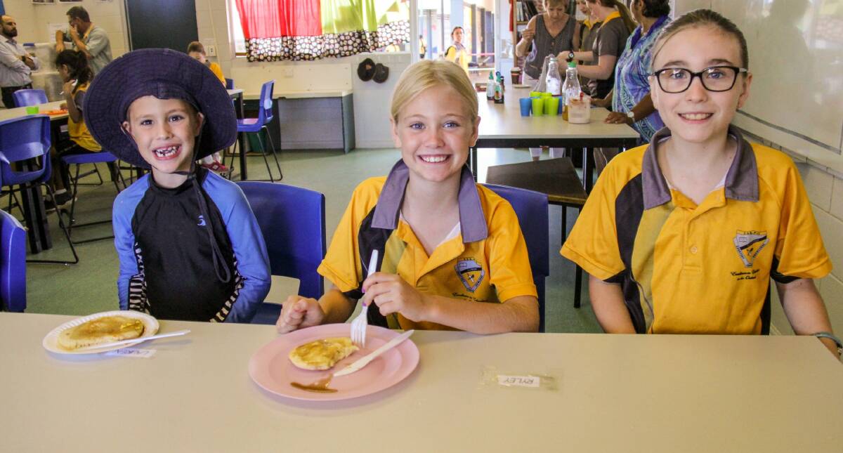 Students enjoying their Friday breakfast. 