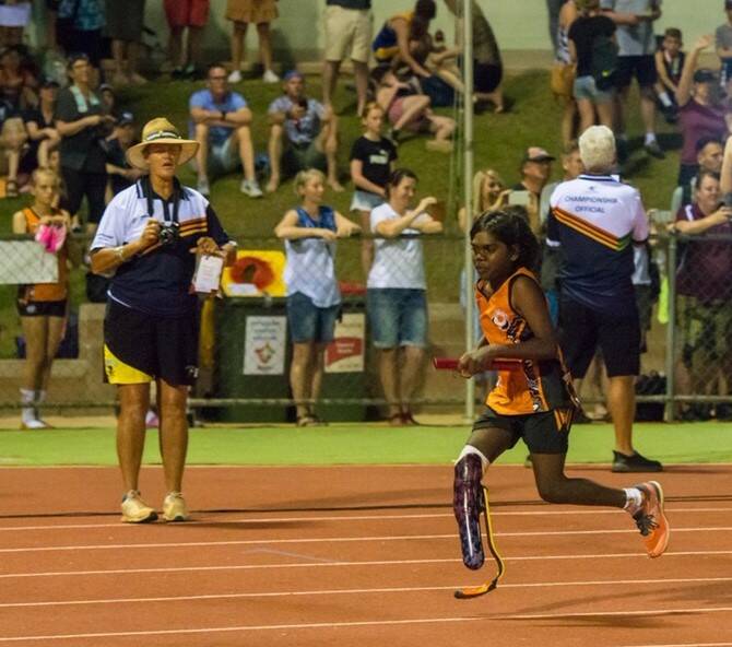 INSPIRATIONAL: Shericka Mahoney competing at the School Sport Australia Athletics Championships Darwin.