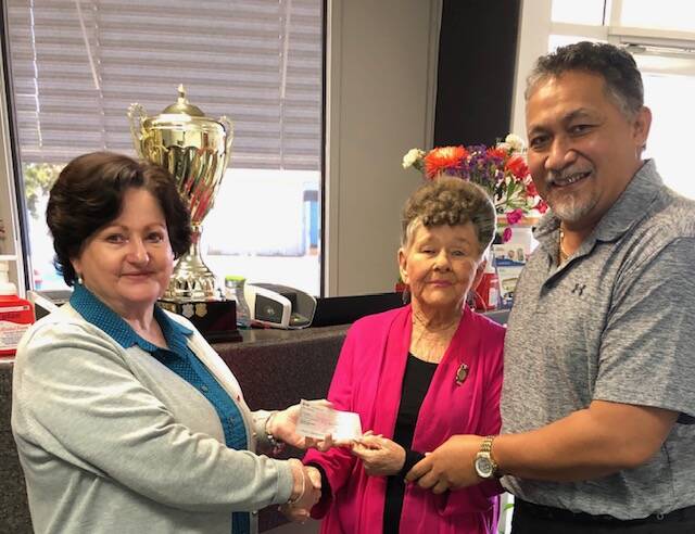 Penny Ebzery and Dr. Jos Pouesi presented a check to Kathleen Swift from the Leukemia Foundation at the Leichhardt Medical Centre. 
