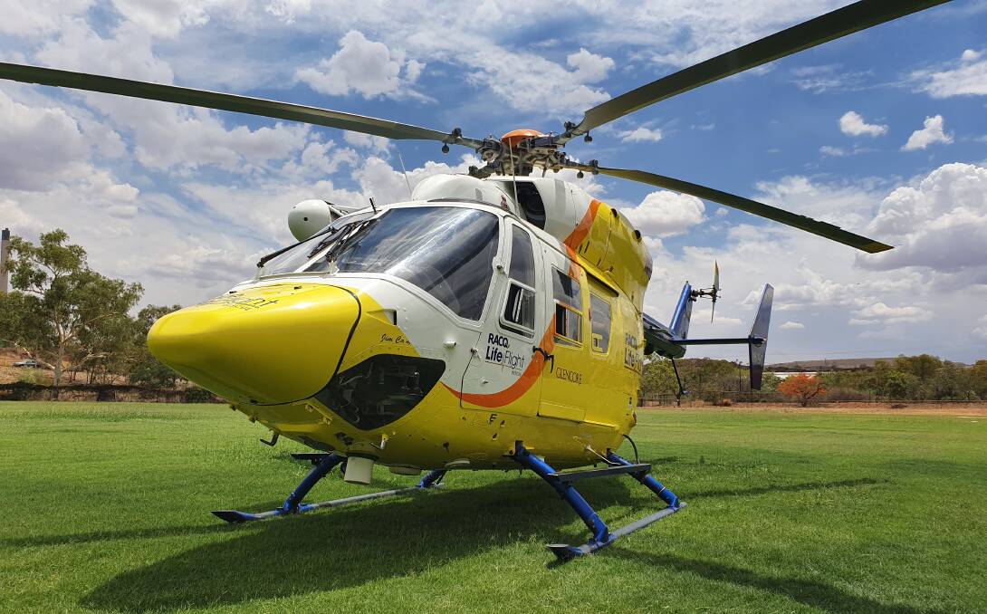 One of the RACQ LifeFlight rescue choppers. Photo: RACQ LifeFlight Rescue