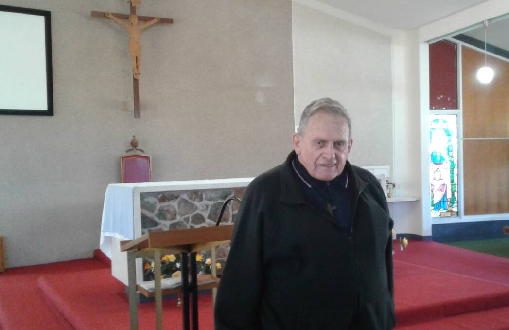 REVEREND JOHN CLARKSON RETURNS TO CLONCURRY: In the new 1964 church.