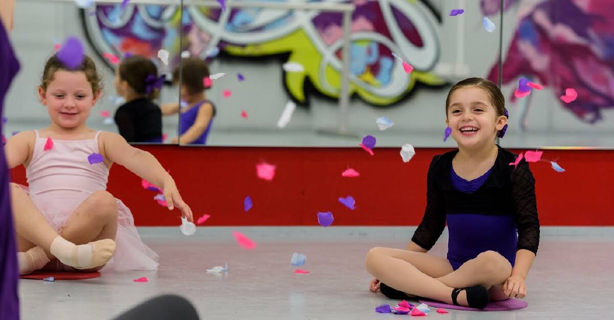 Young ballet students are over the moon to be able to return to what they love. Photo: Paul Beutel. 